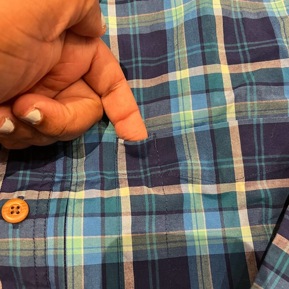 Duluth Trading Company Men’s‎ Xl Long Sleeve Green and Blue Casual Button Down - Picture 5 of 12